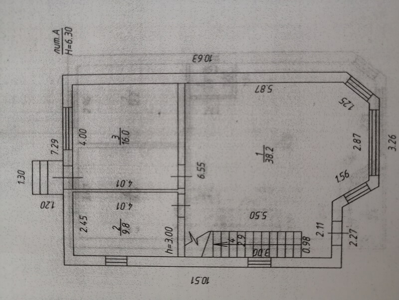 План 1 этажа дома на продажу, S = 130 м2